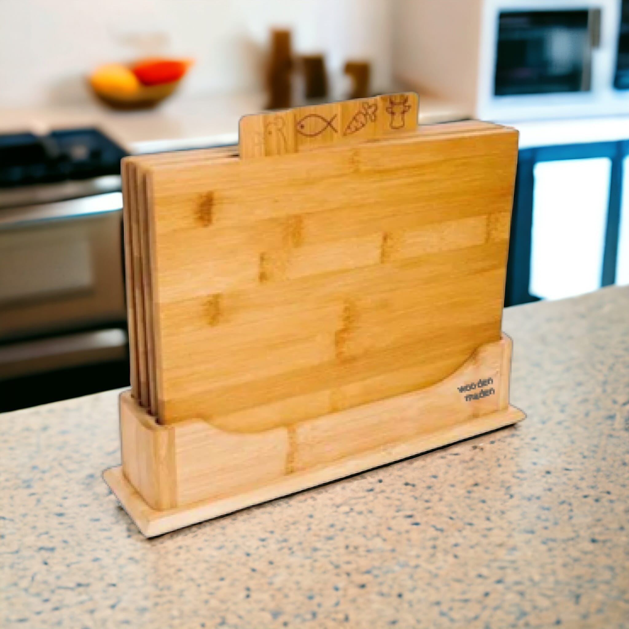 3 lü bambu keske tahtası. Toplam 4 parça